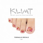 Klimt  toenail  Laquer Tattoo Rainbow