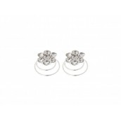 RoRo Hair Screw Pins With Strass 10mm Set 2pcs 30-0012