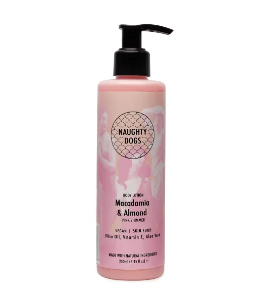Naughty Dogs Body Lotion Pink Shimmer Macadamia Almond 250ml Naughty Dogs Body Lotion Pink Shimmer Macadamia Almond 250ml