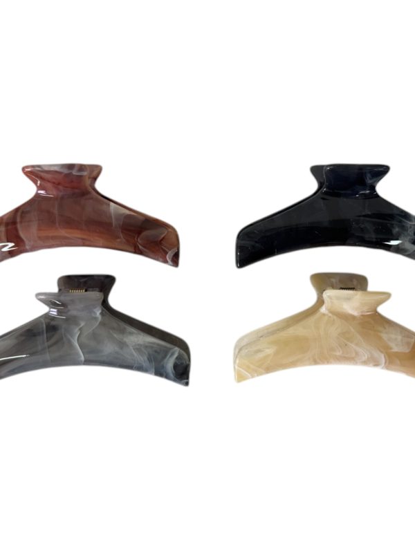 02-0274 Κλάμερ μαλλιών με εφέ μαρμάρου 11 cm