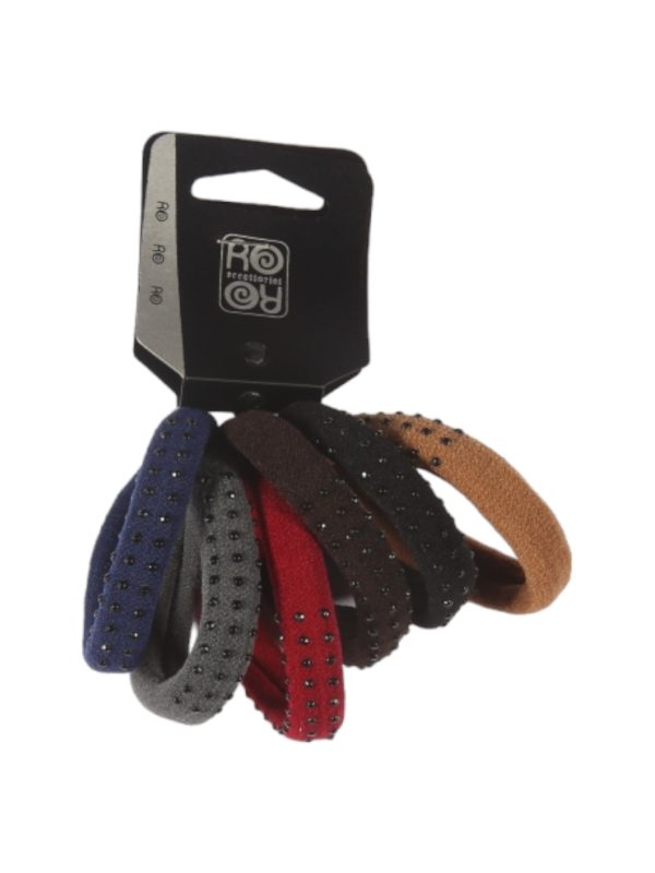 04-0024 Λάστιχο μαλλιών 3 cm σετ 6 τμχ