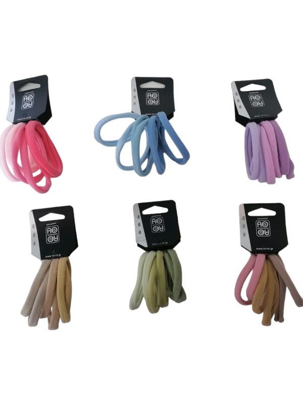 RoRo Λάστιχο Μαλλιών Σετ 6 τμχ