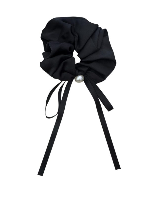 Σούρα μαλλιών με φιόγκο & πέρλα 6cm