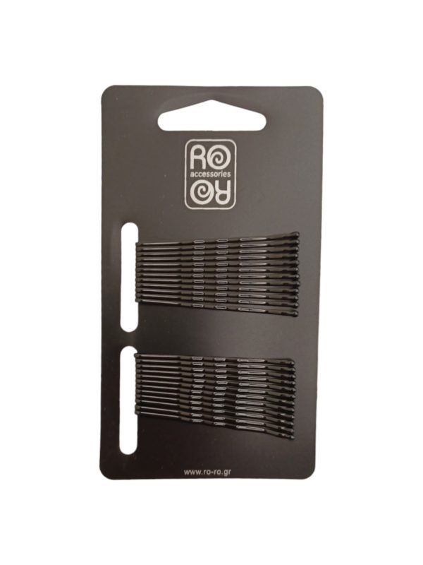 RoRo Τσιμπιδάκια Μαύρα Σετ 24 τμχ