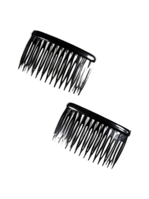 RoRo Χτενάκι Μαύρο 7 cm Σετ 2 τμχ