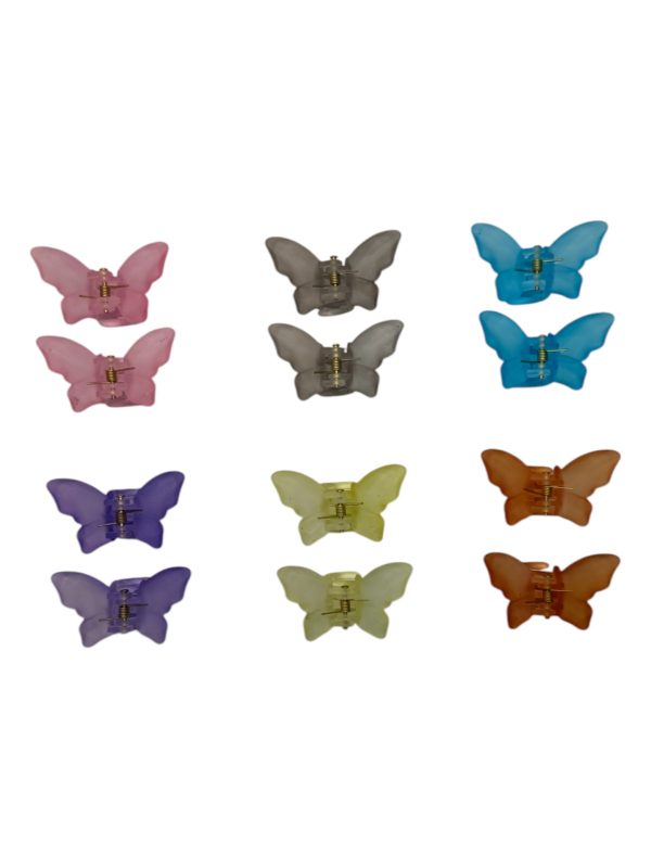 RoRo Παιδικό Κλάμερ Μαλλιών Ματ Πεταλούδα 4m 2τμχ/σετ