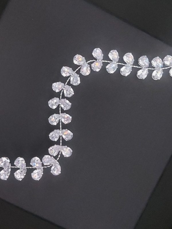RoRo Νυφικό Headpiece Zircon 30 cm