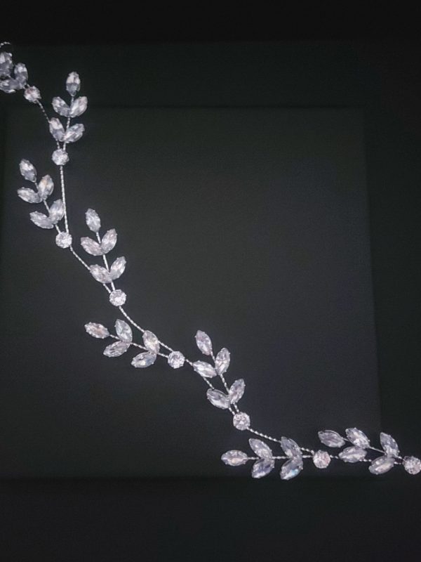 RoRo Νυφικό Headpiece Zircon 30 cm