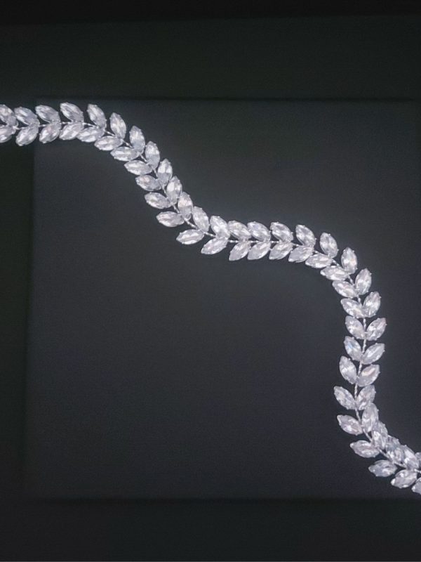 RoRo Νυφικό Headpiece Zircon 30 cm