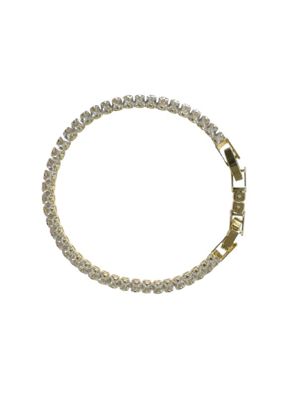 BR021-1 Γυναικείο βραχιόλι με στρας riviera 3mm