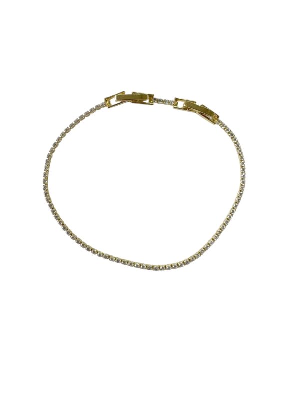 BR023-1 Γυναικείο βραχιόλι με στρας riviera 1mm