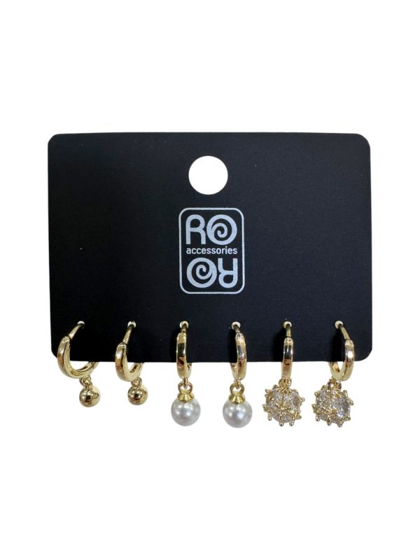 Σκουλαρίκια αυτιών κρίκοι 3 ζευγ/σετ. 17/20/22mm