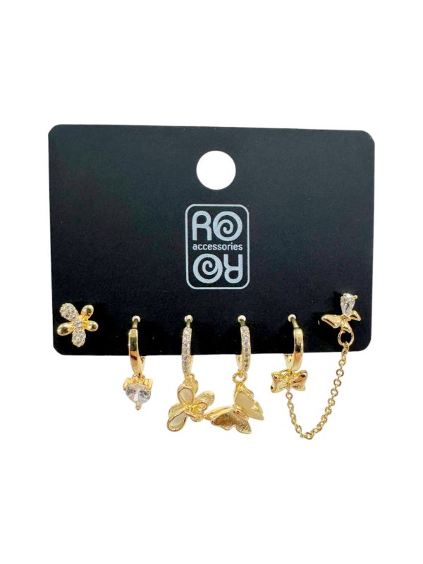 Σκουλαρίκια αυτιών 6 τμχ/σετ. μιξ σχέδια 7/23/25/62mm