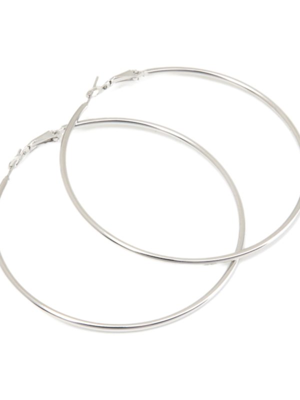 E1S-70 RoRo Σκουλαρίκι Κρίκος Ασημί 70 mm