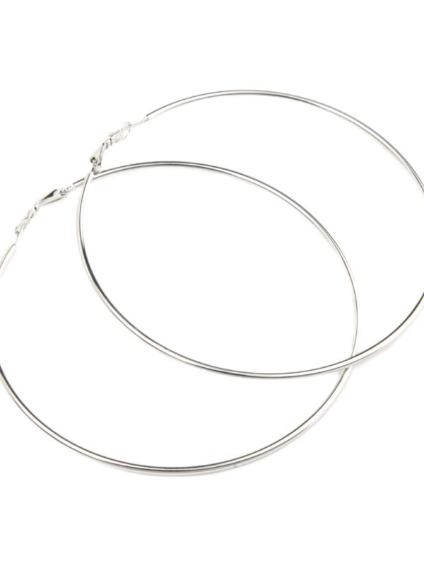 E1S-90 RoRo Σκουλαρίκι Κρίκος Ασημί 90 mm