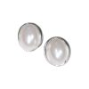RoRo Σκουλαρίκια Αυτιών Οβάλ Πέρλα 28 mm
