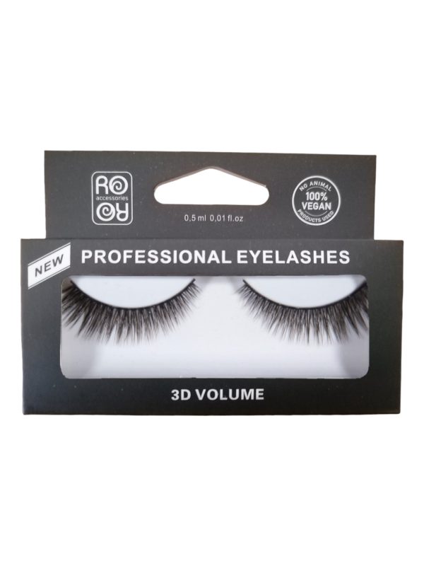RoRo Βλεφαρίδες Με Κόλλα 3D Volume