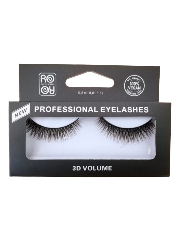 RoRo Βλεφαρίδες Με Κόλλα 3D Volume