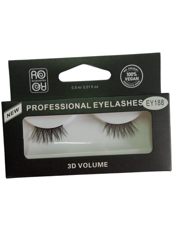 RoRo Βλεφαρίδες Με Κόλλα 3D Volume EY188