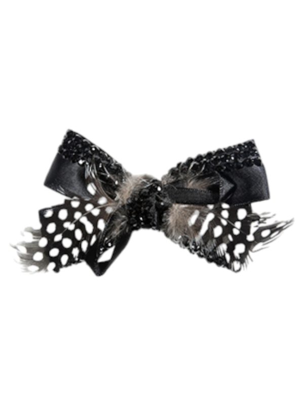 RoRo Κλιπ Φιόγκος Με Στρας & Πούπουλα