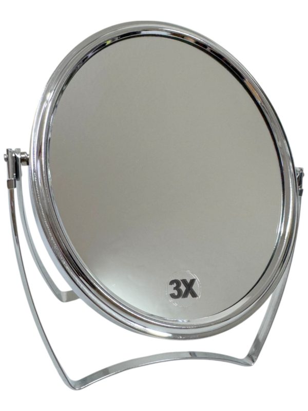Επιτραπέζιος Καθρέπτης μεταλλικός διπλής όψεως