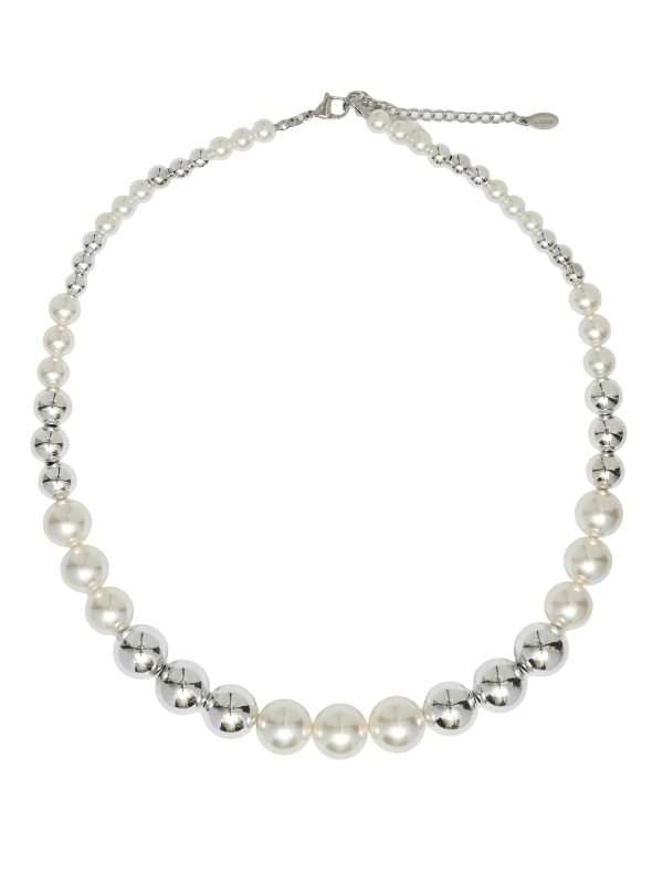 RoRo Γυναικείο Κολιέ Με Μπίλιες Και Πέρλες NE006