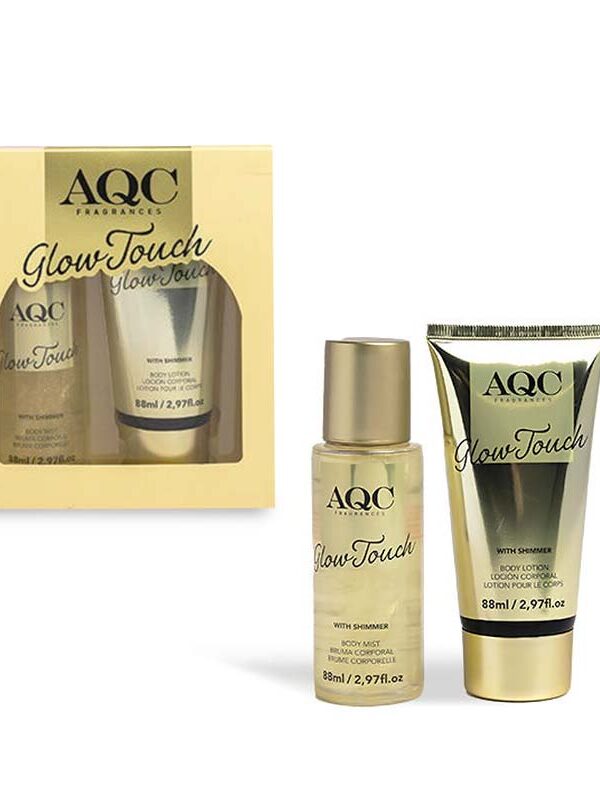 AQC Glow Touch Gold Set with Shimmer Body Mist 88ml + Body Lotion 88ml