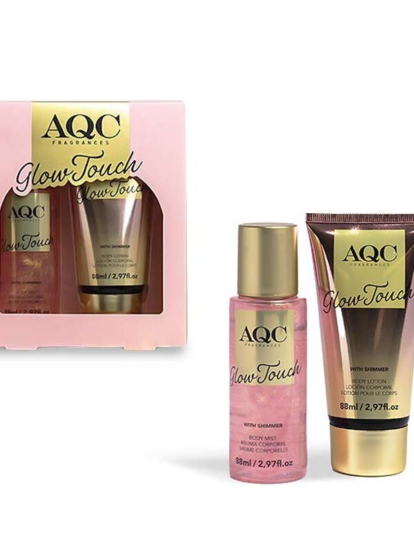 AQC Glow Touch Pink Set with Shimmer Body Mist 88ml + Body Lotion 88ml