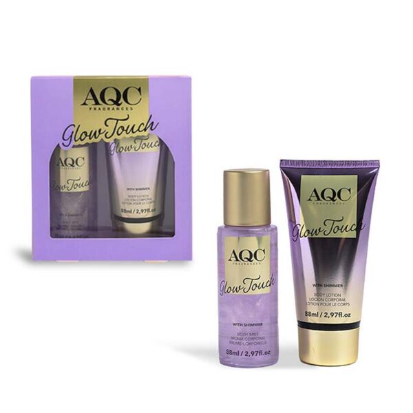 AQC Glow Touch Purple Set with Shimmer Body Mist 88ml + Body Lotion 88ml 1 AQC Glow Touch Purple Set with Shimmer Body Mist 88ml + Body Lotion 88ml