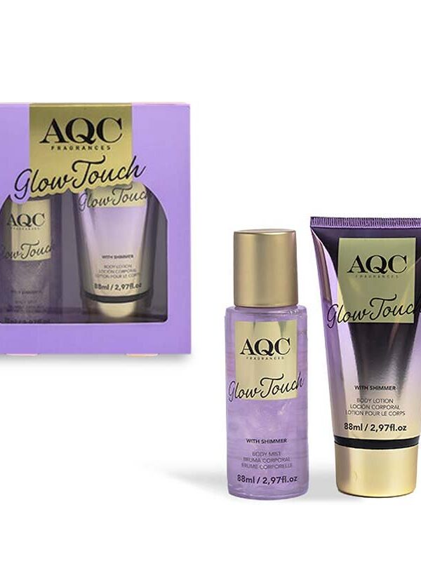 AQC Glow Touch Purple Set with Shimmer Body Mist 88ml + Body Lotion 88ml