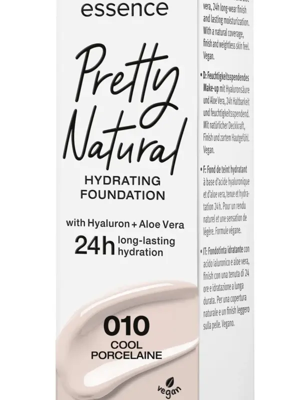 Essence Pretty Natural Hydrating Foundation 24h 010 Cool Porcelaine 30ml