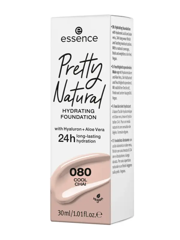 Essence Pretty Natural Hydrating Foundation 24h 080 Cool Chai