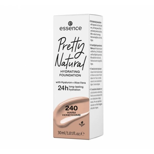 Essence Pretty Natural Hydrating Foundation 24h 240 Warm Honeycomb