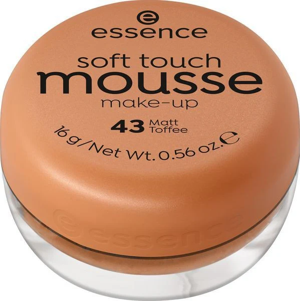 Essence Soft Touch Mousse Make Up 43 Matt Toffee 01 Essence Soft Touch Mousse Make Up 43 Matt Toffee