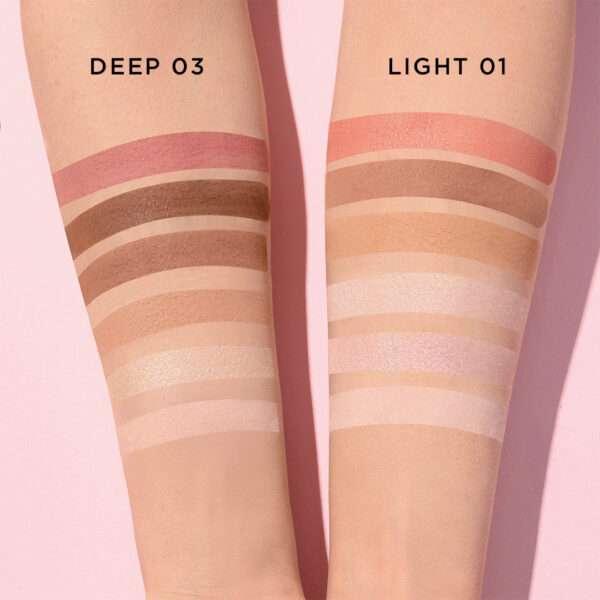 Mon Reve Shape Guru Παλέτα σμίλευσης του προσώπου με highlighter, contour & blush