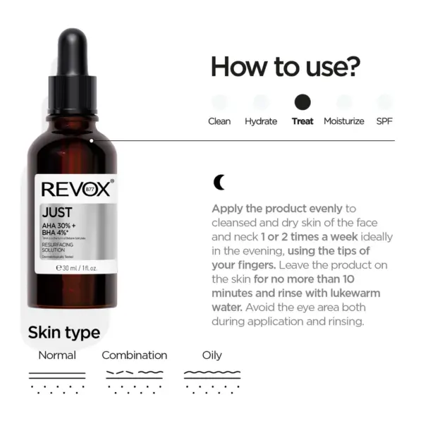 Revox Just AHA 30% + BHA 4% Resurfacing Solution 30ml 5 Revox Just AHA 30% + BHA 4% Resurfacing Solution 30ml