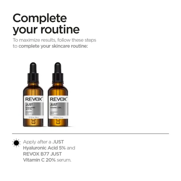 Revox Just Daily Sun Shield SPF50 with Hyaluronic Acid 30ml