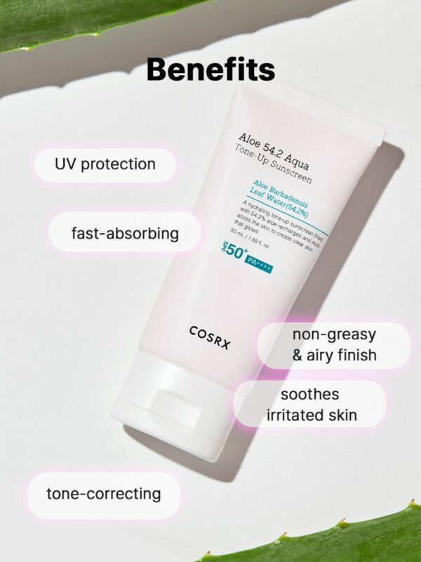 Cosrx Aloe 54.2 Aqua Tone Up Sunscreen SPF50 PA++++ 50ml