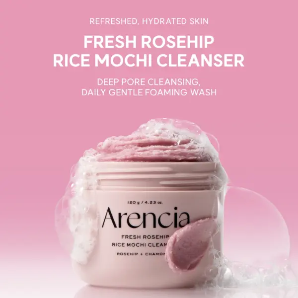 Arencia Fresh Rosehip Rice Mochi Cleanser- Διπλός καθαρισμός σε ένα βήμα 120gr 2 Arencia Fresh Rosehip Rice Mochi Cleanser- Διπλός καθαρισμός σε ένα βήμα 120gr
