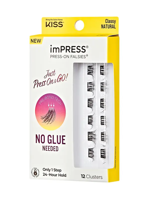 Kiss Impress Press On Falsies Classy Natural 12 Clusters