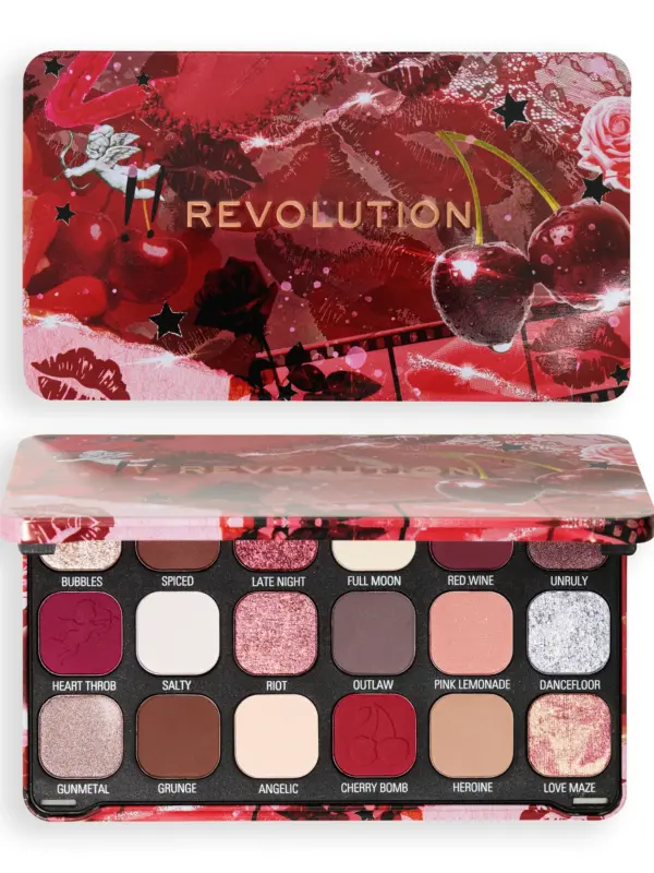 Revolution Forever Flawless Eyeshadow Palette Cherry Rebel Red