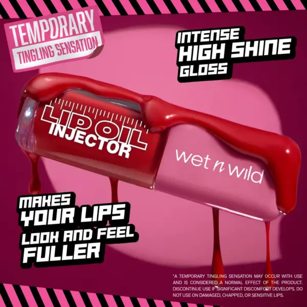 Wet n Wild Lip Oil Injector Plumping Lip Oil Hottest Flame